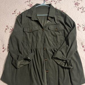 SHEIN Dark Green Utility Jacket